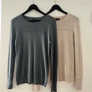 TWO Banana Republic women silk cashmere sweaters in size Small